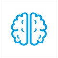 human brain icon, vector, illustration Royalty Free Stock Photo
